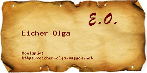 Eicher Olga névjegykártya